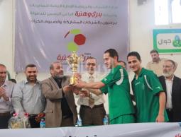 أفراح منتخب الإسلامية بعد الفوز باللقب