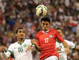 جانب من مباراة السعودية واليمين