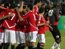 فرحة لاعبي مصر بالفوز الكبير