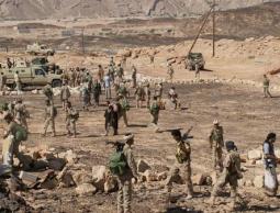عناصر من الجيش اليمني في شبوة حيث يشن الجيش حملة عسكرية على عناصر القاعدة (أرشيف)