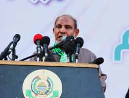 خلال كلمة محمود الزهار القيادي في حركة حماس 