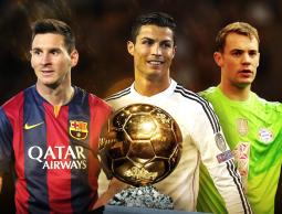 من اليمين: نوير, ورونالدو, وميسي