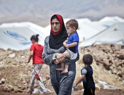 احدى النازحات من سوريا (الأرشيف)