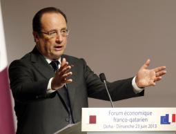 الرئيس الفرنسي فرانسوا هولاند خلال مؤتمر صحفي (أرشيف)