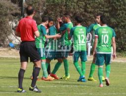 فرحة لاعبي خدمات رفح بالفوز