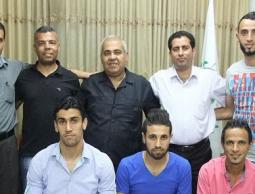 أهلي غزة مع لاعبيه