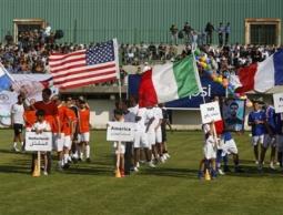 جانب من افتتاح كأس العالم 2010 في غزة