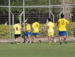 فرحة الصحفيين بالهدف الرابع لحسام حرب