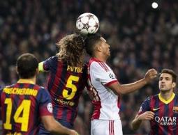 جانب من مباراة أياكس وبرشلونة