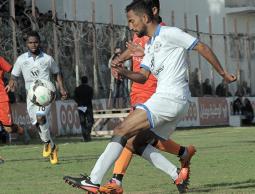 جانب من مباراة الشاطئ واتحاد خانيونس