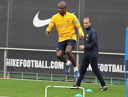 أبيدال في تدريبات برشلونة