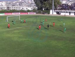 لحظة تصدي جابر للكرة