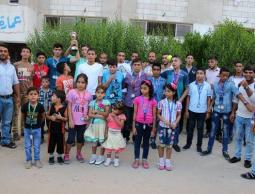 صورة جماعية لأبطال السباحة بنادي نماء