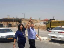 لحظة الإفراج عن خالدة جرار