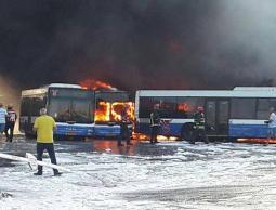 من مكان الحريق في تل أبيب