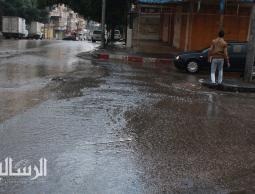 امطار الخير تتساقط على غزة