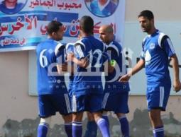 فرحة لاعبي شباب رفح بالفوز