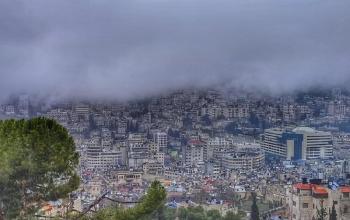 نابلس في ظل المنخفض الجوي