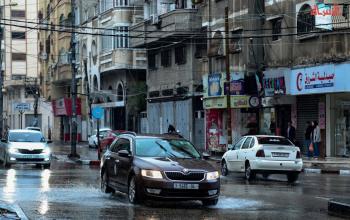 أجواء ماطرة صباح هذا اليوم بمدينة غزة