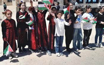 وقفة تضامنية لأطفال وفتيات غزة دعمًا لـ"أسطول الصمود" ورفضًا للقرصنة الإسرائيلية