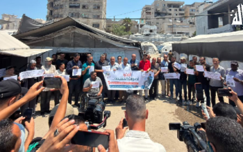 نقابة الصحفيين تنظم وقفة تضامنية مع الصحفيين الجرحى والمرضى بغزة