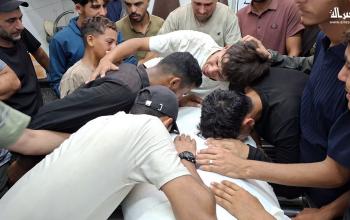وداع مؤثر للشهيد عمران أبو جراد في بيت لاهيا