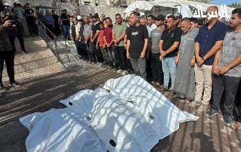 وداع عائلة الهمص استُشهدت في قصف بخان يونس