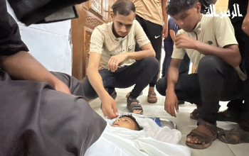 جنازة ووداع الطفل عبيدة شيخ العيد (10 سنوات) ضحية رصاص طائش جنوب خان يونس