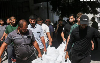 تشييع شهيد ارتقى بقصف إسرائيلي استهدف مركبة بحي التفاح شرقي غزة