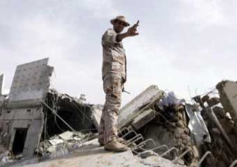 قصف الناتو على محصن القذافي