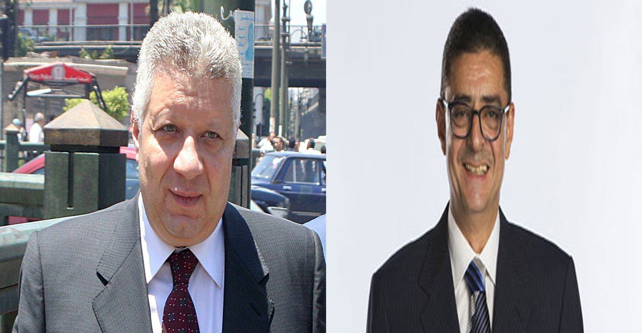 من اليمين: محمود طاهر, ومرتضى منصور