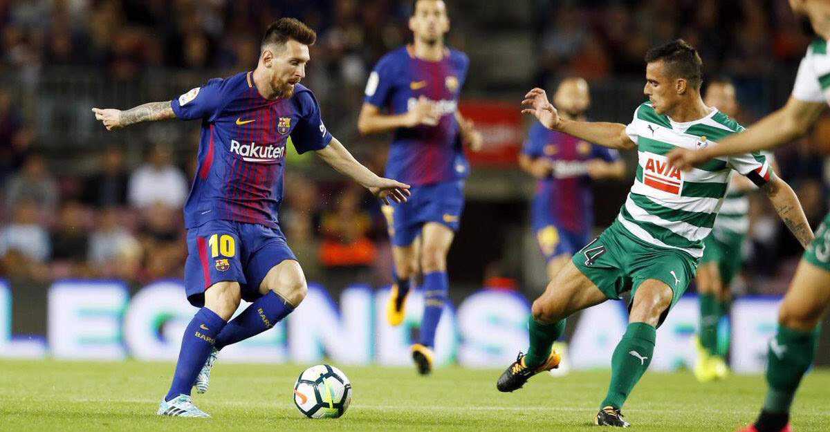 جانب من أحد مباريات برشلونة السابقة