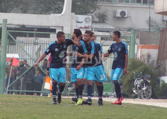 فرحة لاعبي الهلال بهدف أحمد المدهون