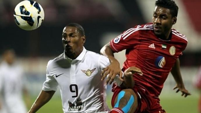 جانب من مباراة الجيش القطري والجزيرة الإماراتي