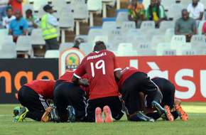 فرحة لاعبي المنتخب الليبي بالفوز