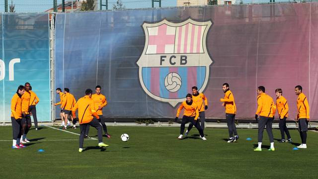 تدريبات فريق برشلونة