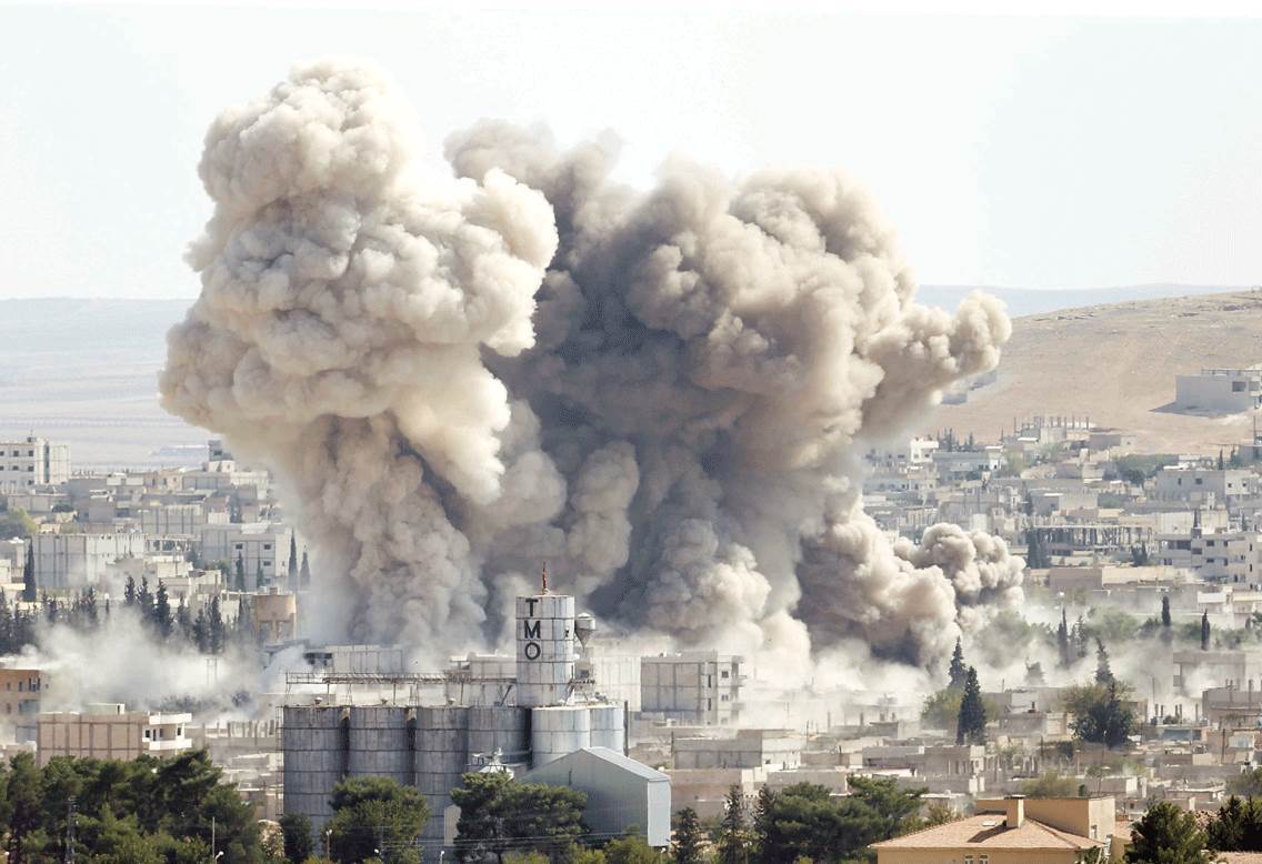 غارة للتحالف على مدينة كوباني "أرشيفية"