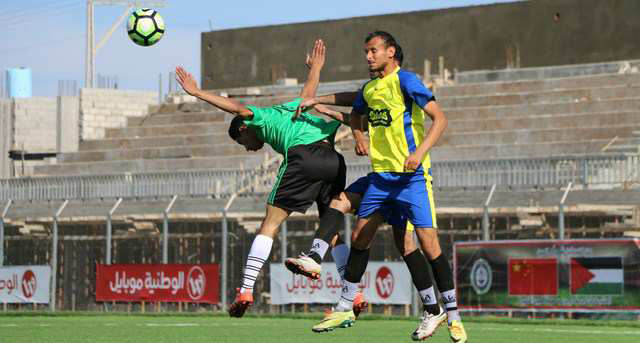 جانب من مباراة شباب الزوايدة وأهلي البريج