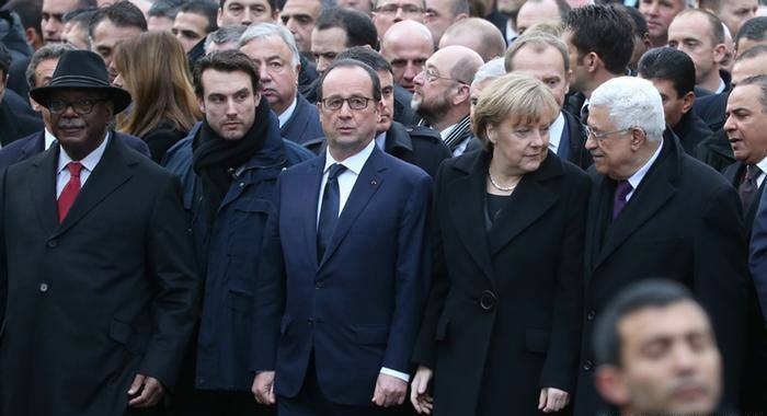 مشاركة رؤساء دول العالم في مسيرة باريس