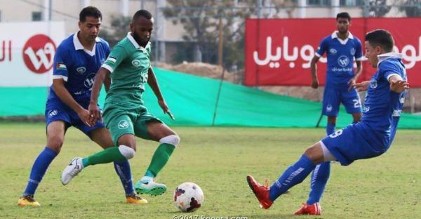 جانب من مباراة الصداقة وشباب رفح