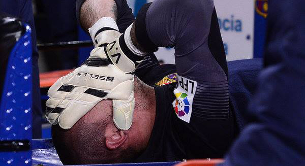 فيكتور فالديس بعد إصابته بقطع في الرباط الصليبي