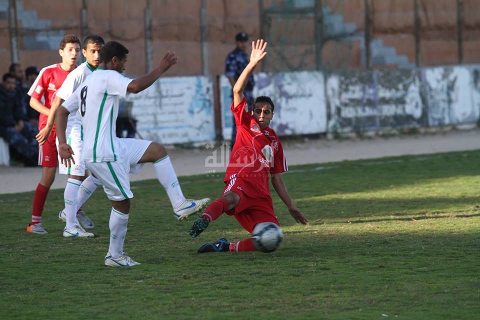 جانب من مباراة خدمات رفح والأهلي