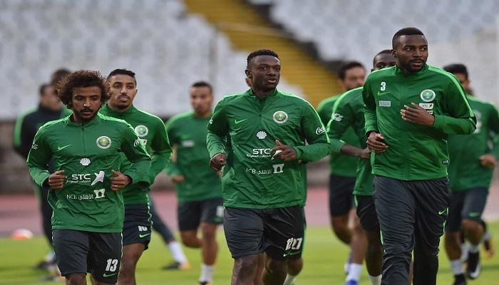 جانب من تدريبات السعودية