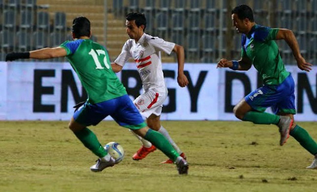 جانب من مباراة الزمالك والمقاصة