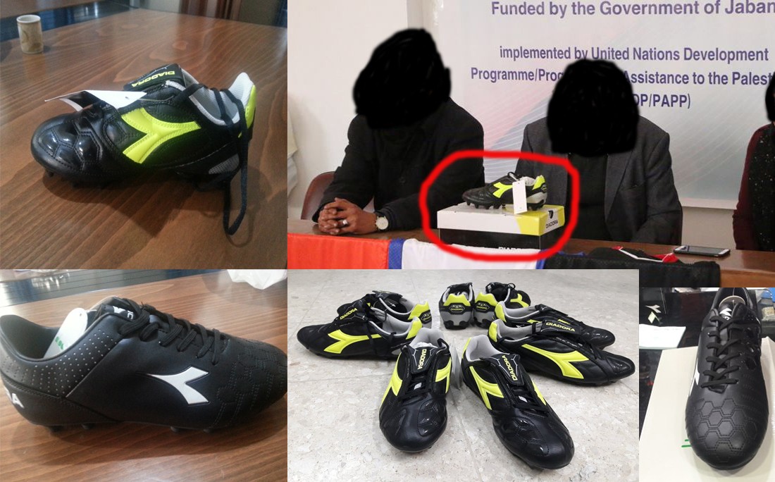الأحذية الصفراء المفترض توريدها للأندية
