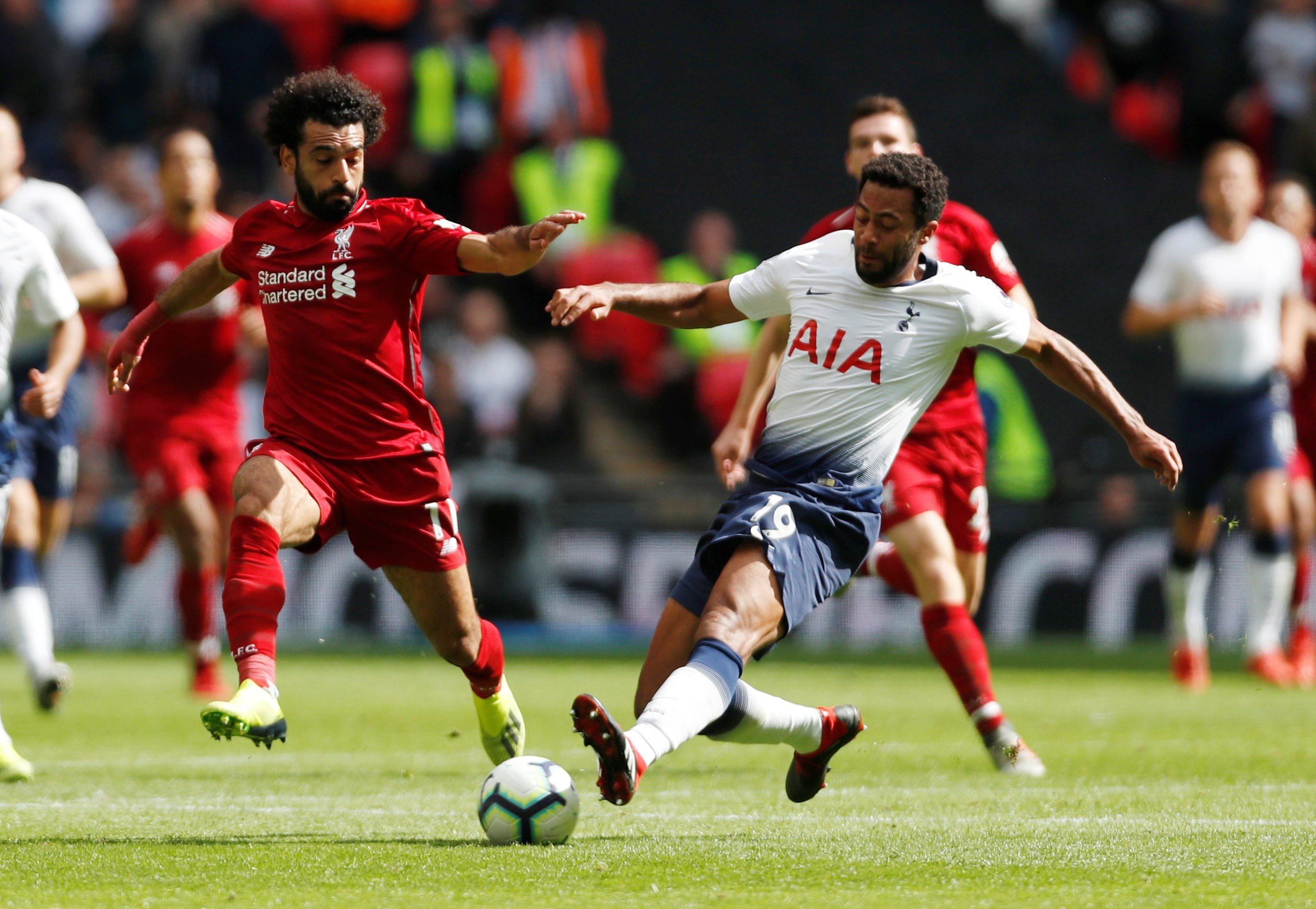 جانب من مباراة ليفربول وتوتنهام