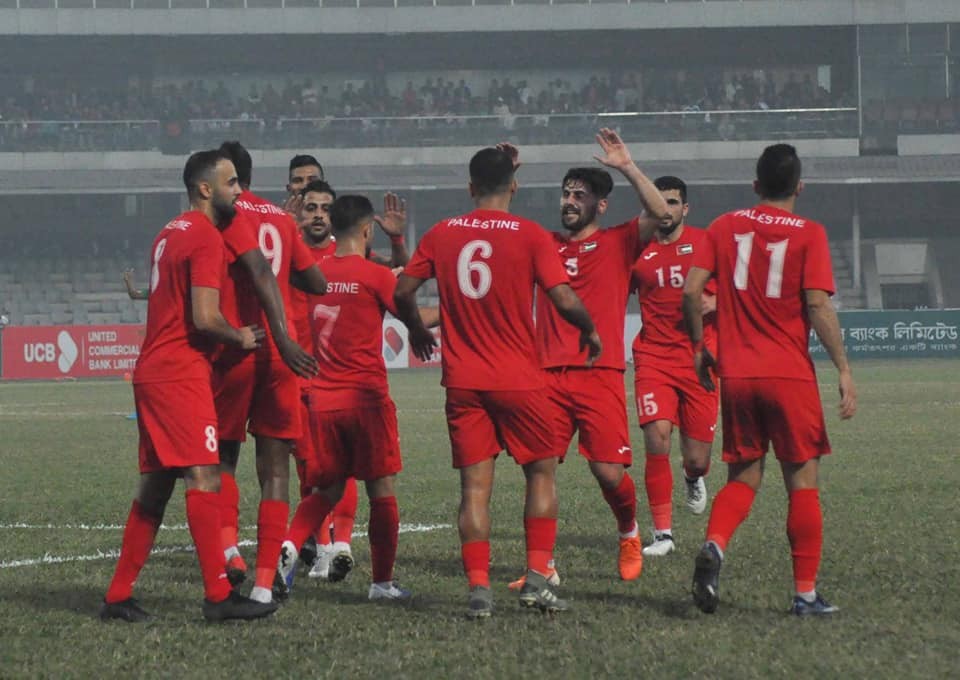 لاعبو منتخب فلسطين