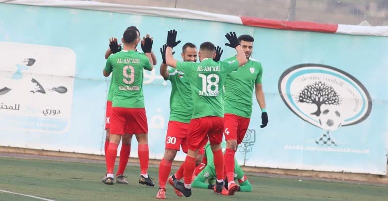 فرحة لاعبي الأمعري بالفوز