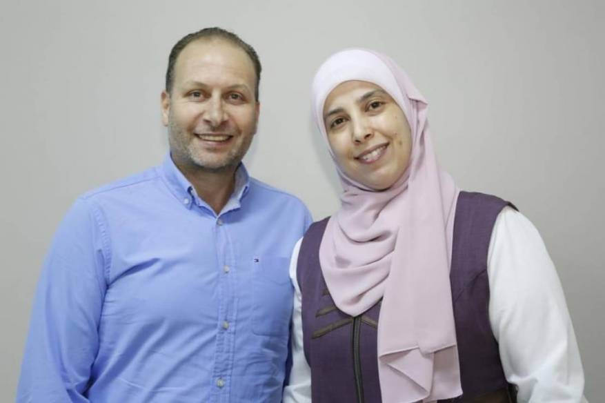 أحلام التميمي وزوجها