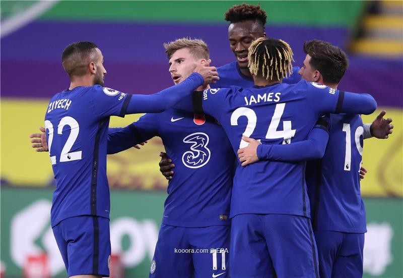 فرحة لاعبي تشيلسي بالفوز